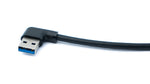 USB 3.0 Kabel 100 cm Typ A Stecker zu Stecker Winkel in Schwarz | System-S