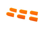 6x USB Typ A Anti Staub Schutz Abdeckung aus Silikon in Orange | System-S