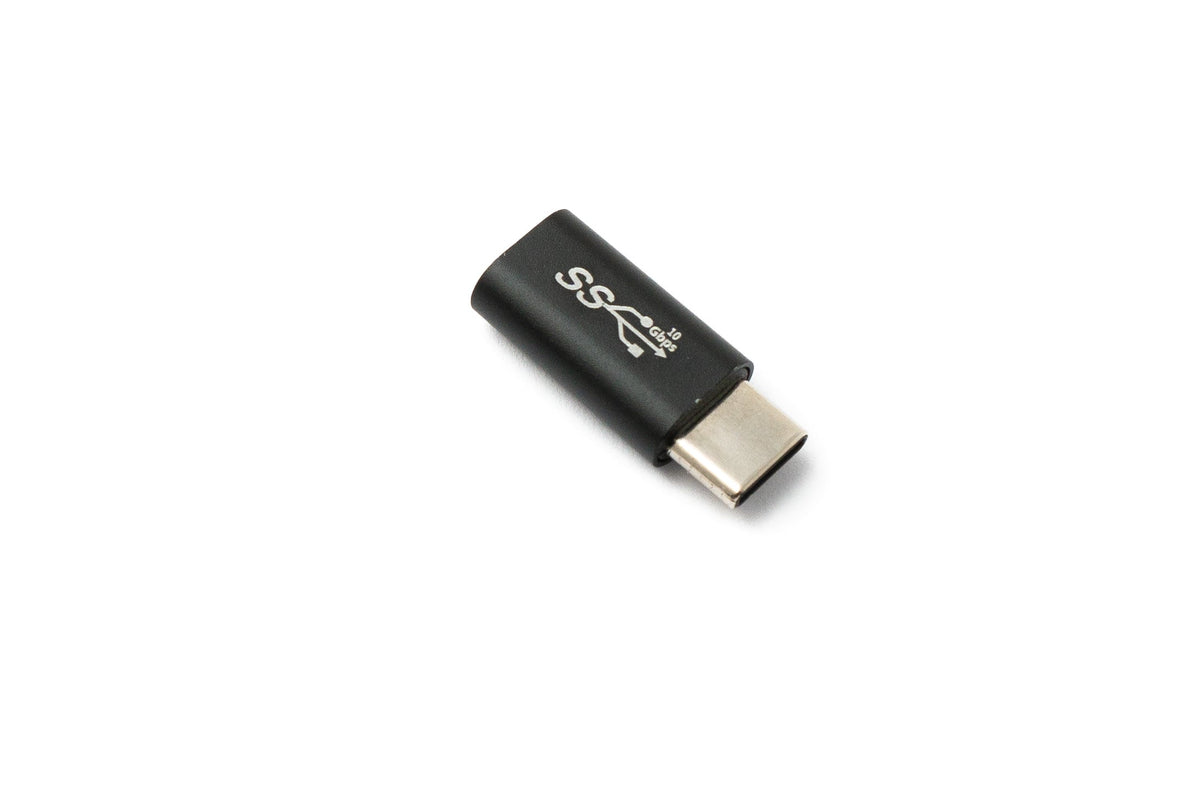 USB 3.1 Adapter Typ C Stecker zu Buchse Kabel in Schwarz | System-S