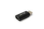 USB 3.1 Adapter Typ C Stecker zu Buchse Kabel in Schwarz | System-S