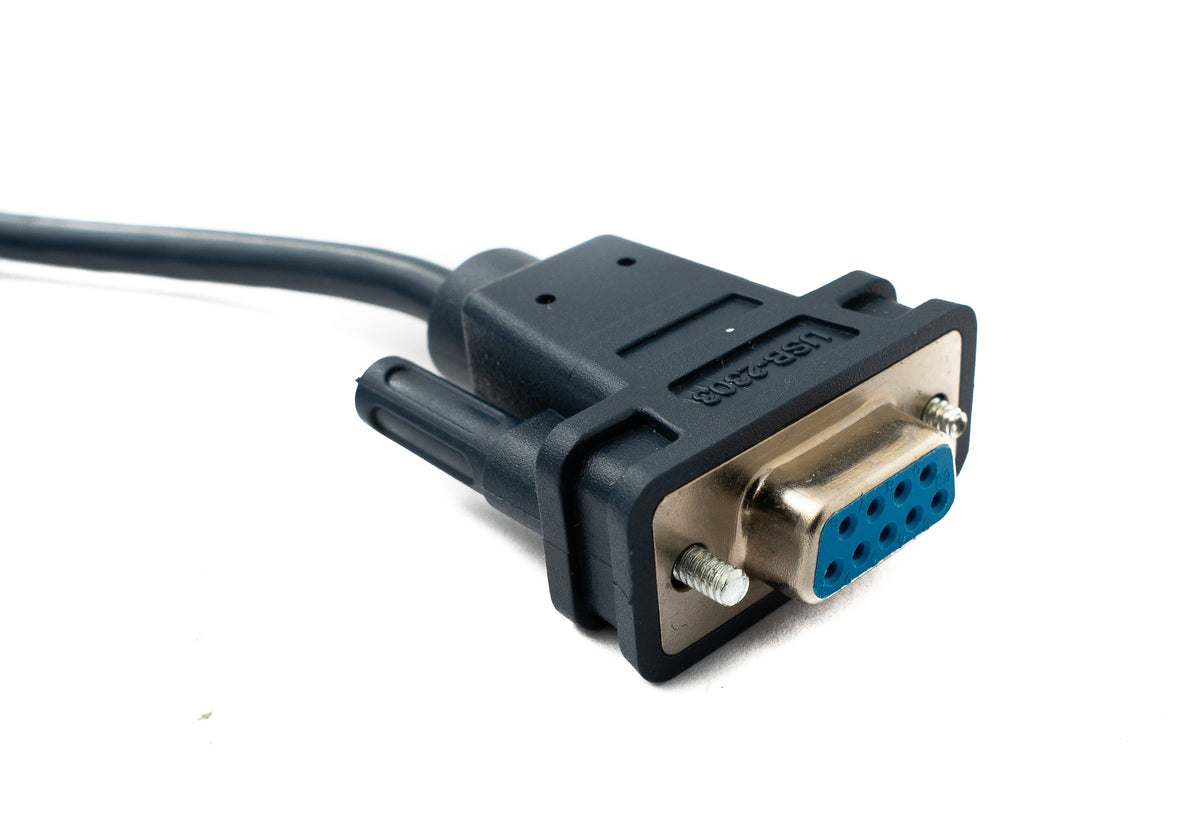 USB 2.0 Kabel 120 cm Typ A Stecker zu RS232 DB9 Buchse in Schwarz | System-S