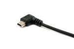 USB 2.0 Kabel 120 cm Typ A Stecker zu Mini B Stecker Spirale Winkel in Schwarz | System-S
