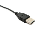 USB 2.0 Kabel 120 cm Typ A Stecker zu Mini B Stecker Spirale Winkel in Schwarz | System-S