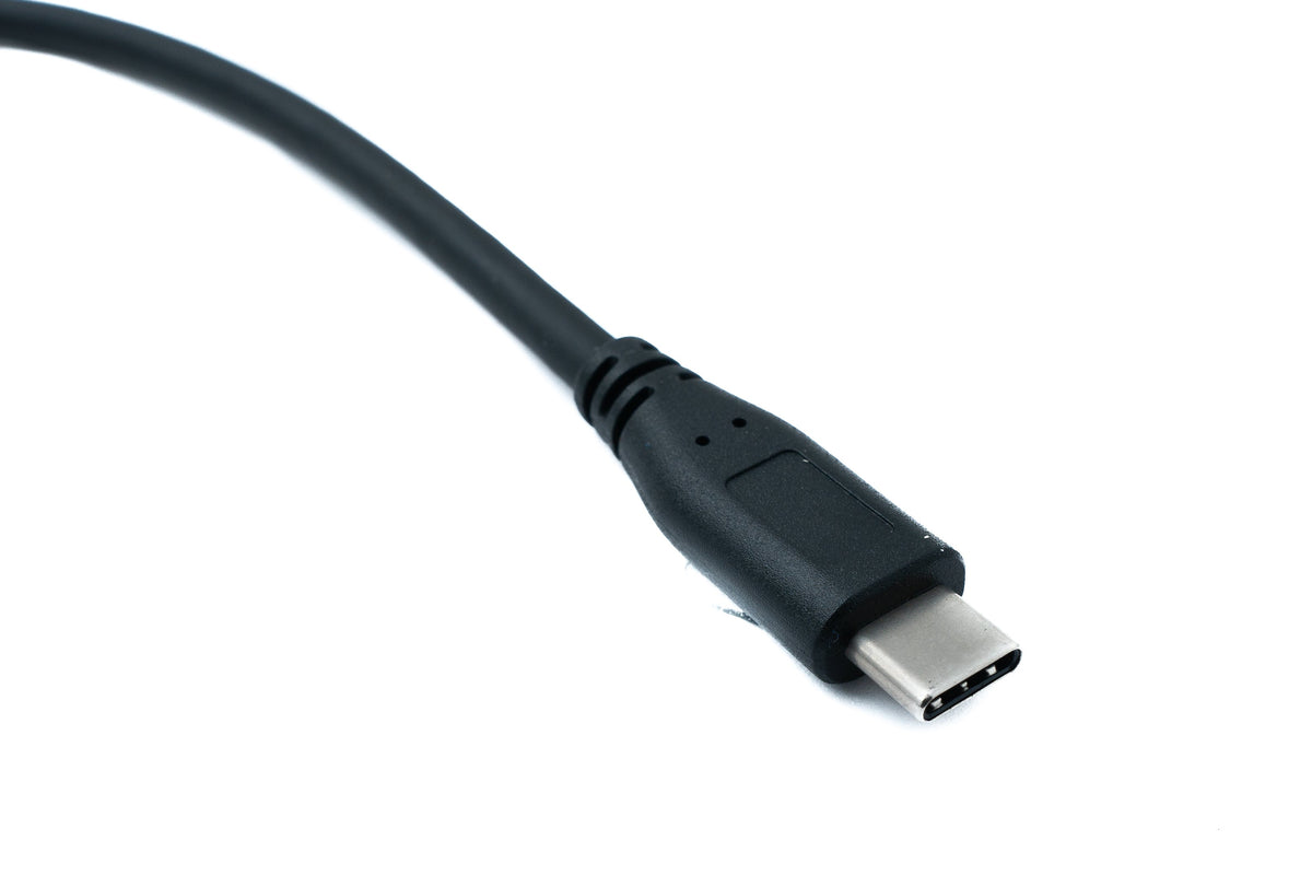 USB 3.1 Kabel 30 cm Typ C Stecker zu 3.0 A Stecker Winkel 5 Gbit/s Adapter in Schwarz | System-S