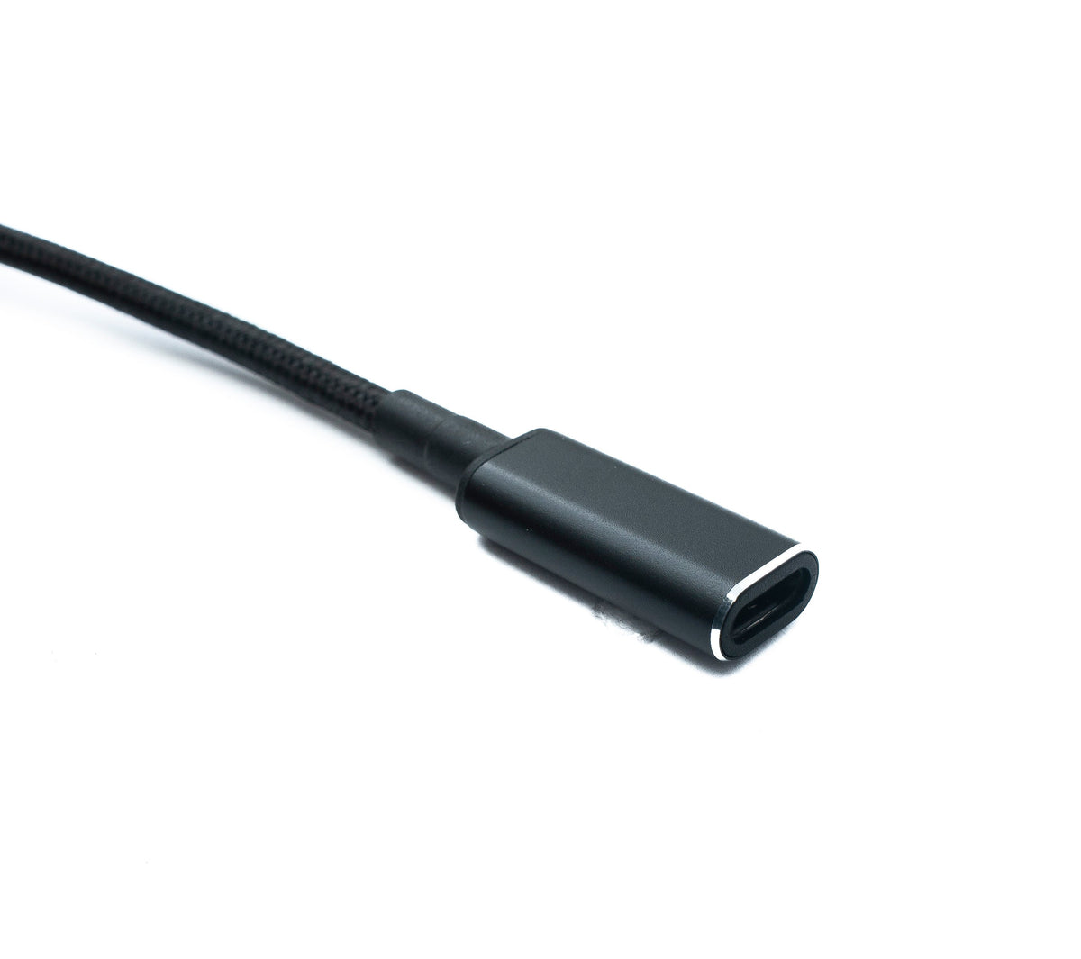 DC 20V Kabel 15 cm 5,5 x 3,0 Stecker zu USB 3.1 Typ C Buchse geflochten Winkel | System-S
