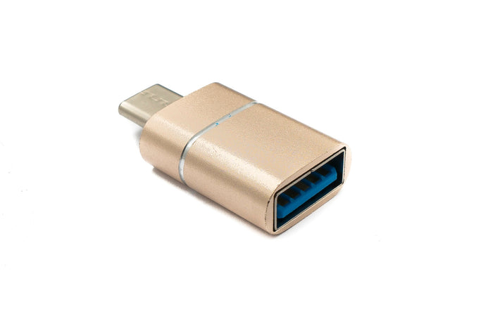 USB 3.1 Adapter Typ C Stecker zu 3.0 A Buchse 5 Gbit/s 100W in Rosa Gelb Weiß | System-S