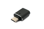 USB 3.1 Adapter Typ C Stecker zu 3.0 A Buchse mit Kontrollleuchte 5 Gbit/s 100W in Schwarz | System-S