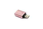 USB 3.1 Adapter Typ C Stecker zu 3.0 A Buchse mit Kontrollleuchte 5 Gbit/s 100W in Pink | System-S