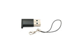 USB 3.1 Adapter Typ C Buchse zu 3.0 A Stecker Schlaufe 5 Gbit/s 100W in Schwarz | System-S