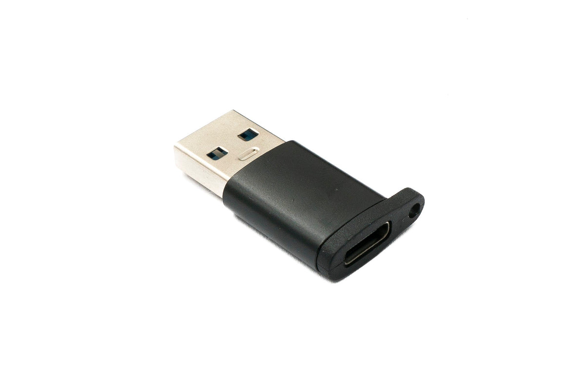 USB 3.1 Adapter Typ C Buchse zu 3.0 A Stecker Schlaufe 5 Gbit/s 100W in Schwarz | System-S
