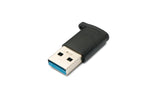 USB 3.1 Adapter Typ C Buchse zu 3.0 A Stecker Schlaufe 5 Gbit/s 100W in Schwarz | System-S