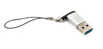 USB 3.1 Adapter Typ C Buchse zu 3.0 A Stecker Schlaufe 5 Gbit/s 100W in Anthrazit | System-S
