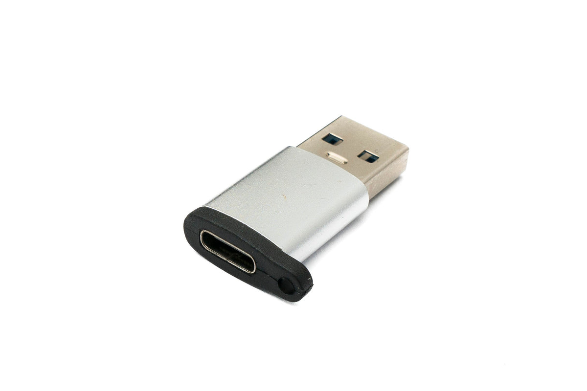 USB 3.1 Adapter Typ C Buchse zu 3.0 A Stecker Schlaufe 5 Gbit/s 100W in Anthrazit | System-S