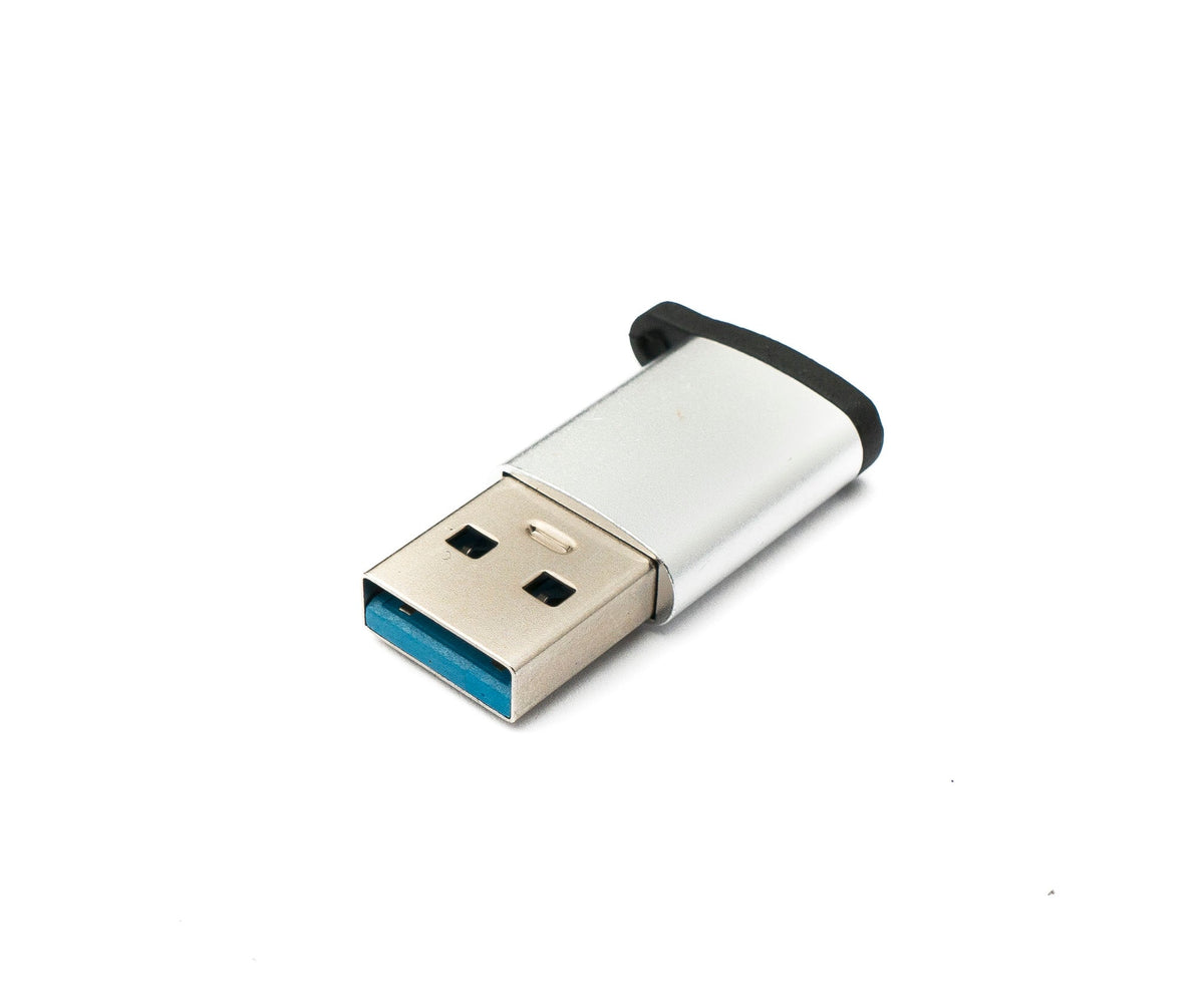 USB 3.1 Adapter Typ C Buchse zu 3.0 A Stecker Schlaufe 5 Gbit/s 100W in Anthrazit | System-S