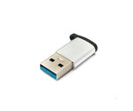 USB 3.1 Adapter Typ C Buchse zu 3.0 A Stecker Schlaufe 5 Gbit/s 100W in Anthrazit | System-S