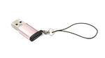 USB 3.1 Adapter Typ C Buchse zu 3.0 A Stecker Schlaufe 5 Gbit/s 100W in Pink | System-S