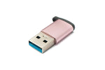 USB 3.1 Adapter Typ C Buchse zu 3.0 A Stecker Schlaufe 5 Gbit/s 100W in Pink | System-S