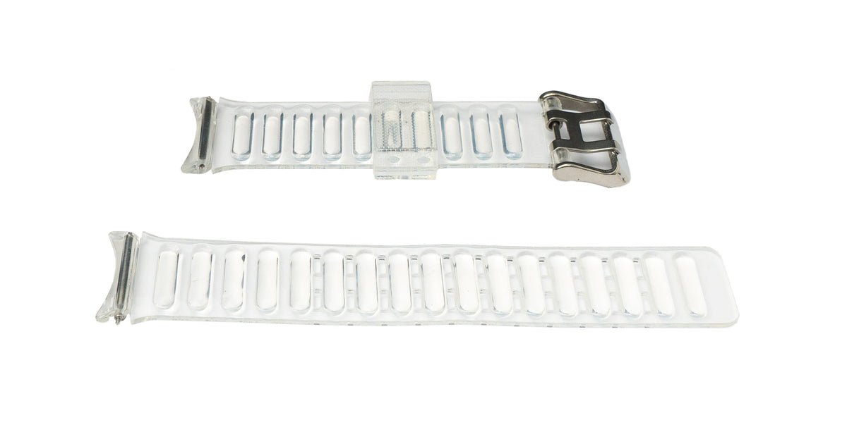 Armband 20 mm aus TPU für Samsung Galaxy Watch 5 4 Smartwatch Transparent Weiß | System-S