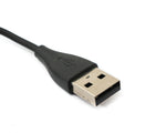 USB 2.0 Kabel 120 cm Ladestation für Fitbit Charge 4 Smartwatch in Schwarz | System-S