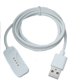 USB 2.0 Kabel 100 cm für Oppo Watch 4 3 2 1 pro SE für OnePlus Watch 2 Smartwatch in Weiß
