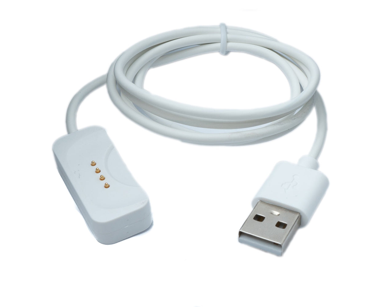 USB 2.0 Kabel 100 cm für Oppo Watch 4 3 2 1 pro SE für OnePlus Watch 2 Smartwatch in Weiß