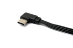 USB 3.1 Kabel 13 cm Typ C Stecker zu 2.0 Typ A Stecker Winkel flach Schwarz | System-S
