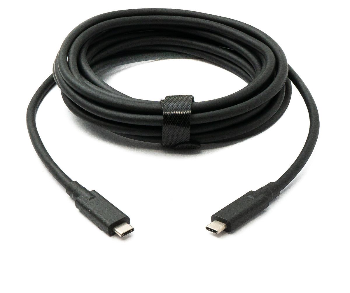 USB 3.2 Gen 2 Kabel 5 m Typ C Stecker zu Stecker in Schwarz | System-S