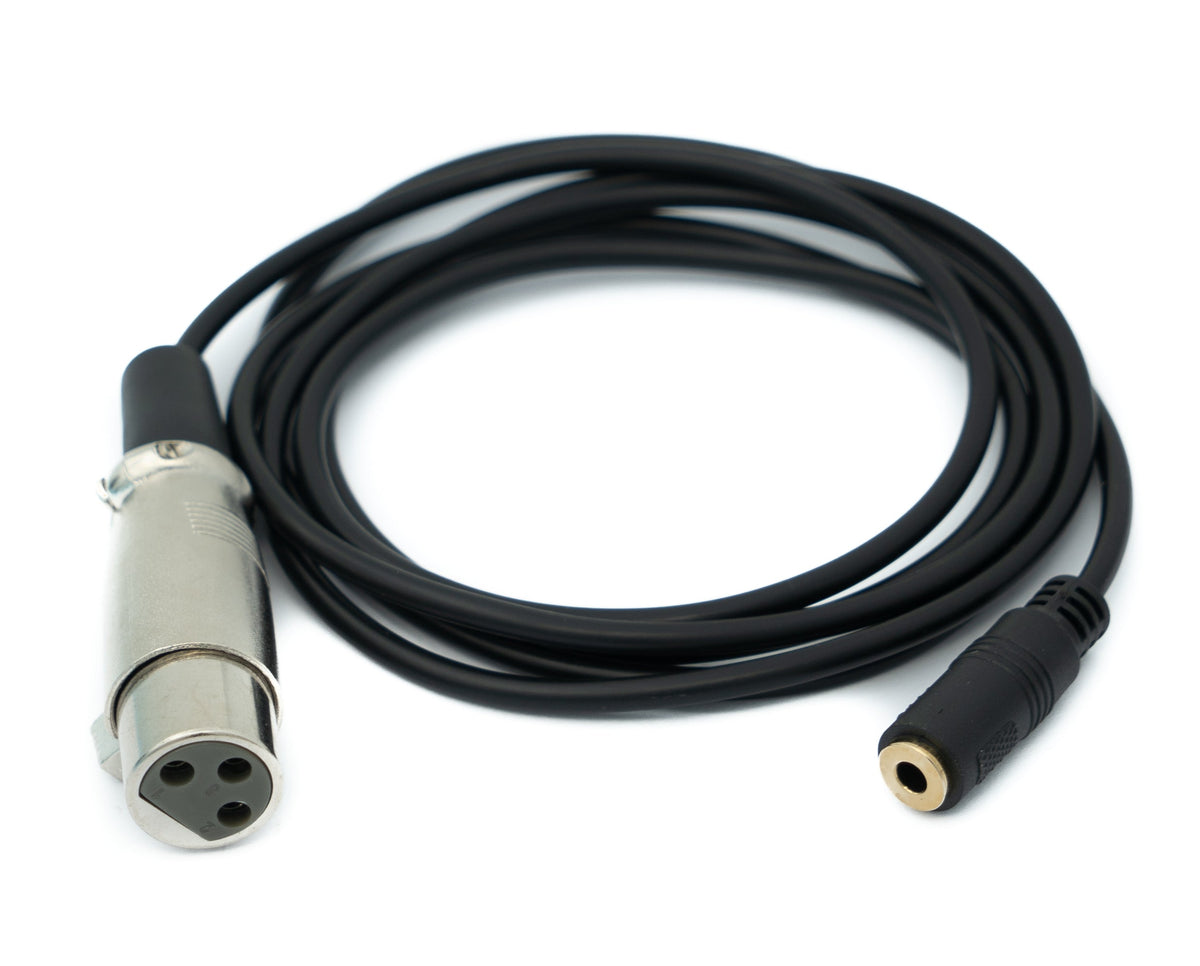 Audio Kabel 1,5 m 3.5 mm Klinke Buchse zu XLR 3 polig Buchse AUX Schwarz | System-S