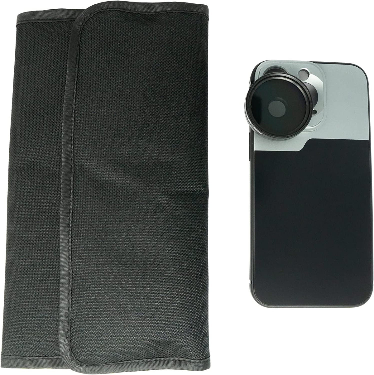 ND Filter Set 37 mm Neutraldichte mit Hülle und Tasche für iPhone 14 Pro | System-S