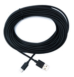 USB 2.0 Kabel 10 m Micro B Stecker zu Typ A Stecker in Schwarz | System-S