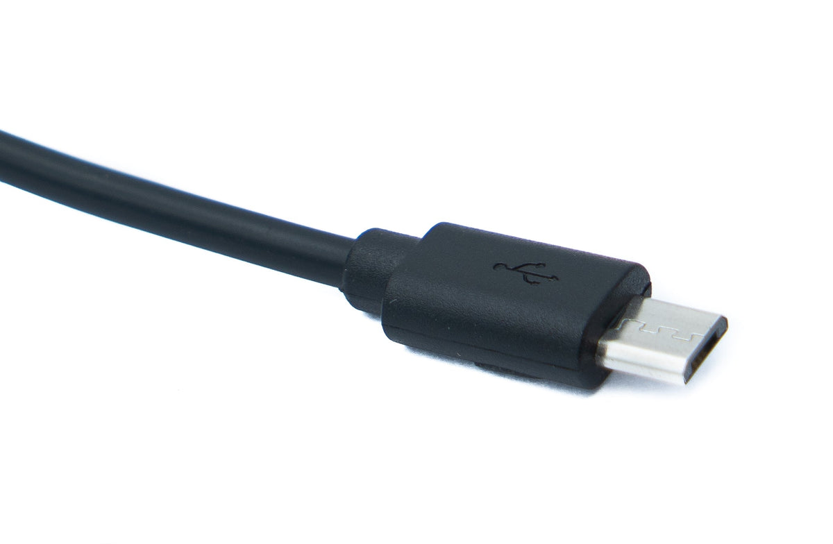 USB 2.0 Kabel 10 m Micro B Stecker zu Typ A Stecker in Schwarz | System-S