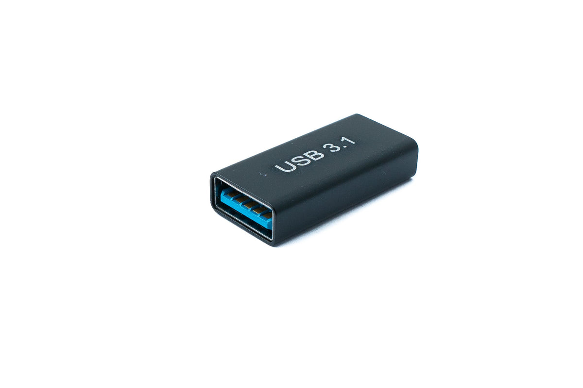 USB 3.1 Adapter Typ C Buchse zu 3.0 A Buchse Adapter 5 Gbit/s in Schwarz | System-S