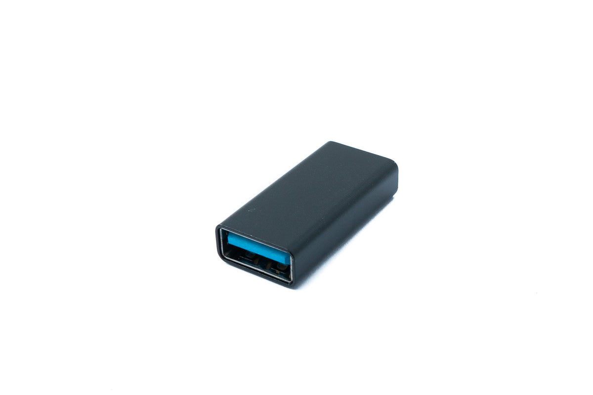 USB 3.1 Adapter Typ C Buchse zu 3.0 A Buchse Adapter 5 Gbit/s in Schwarz | System-S