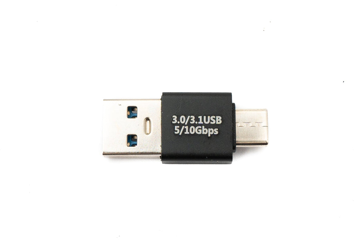 USB 3.1 Adapter Typ C Stecker zu 3.0 A Stecker Adapter 5 Gbit/s in Schwarz | System-S
