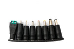 DC Adapter 8er Set DC 20V 5,5 x 2,1 mm zu weiteren DC LED Buchse Kabel Schwarz | System-S