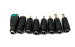 DC Adapter 8er Set DC 20V 5,5 x 2,1 mm zu weiteren DC LED Buchse Kabel Schwarz | System-S