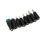 DC Adapter 8er Set DC 20V 5,5 x 2,1 mm zu weiteren DC LED Buchse Kabel Schwarz | System-S