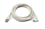USB 2.0 Kabel 3 m Typ A Stecker zu Mini B Stecker Winkel in Weiß | System-S