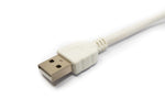 USB 2.0 Kabel 3 m Typ A Stecker zu Mini B Stecker Winkel in Weiß | System-S