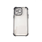 Schutzhülle stoßfest TPU Glanz Schwarz Transparent Hülle für iPhone 14 Pro Max | System-S