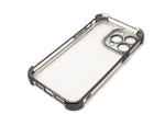 Schutzhülle stoßfest TPU Glanz Schwarz Transparent Hülle für iPhone 14 Pro Max | System-S