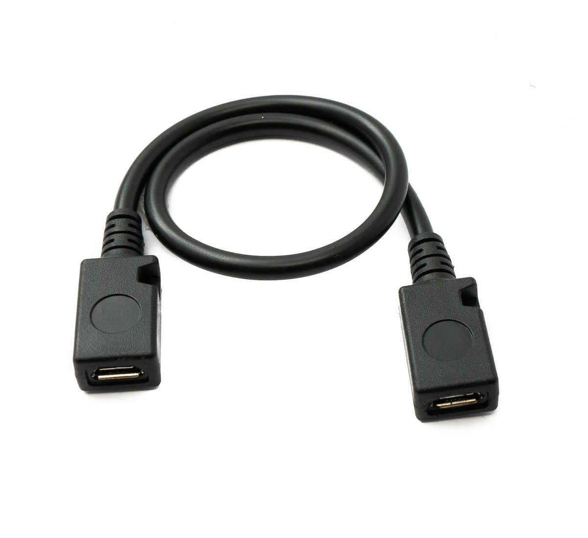 USB 2.0 Kabel 15 cm Micro B Buchse zu Buchse in Schwarz | System-S