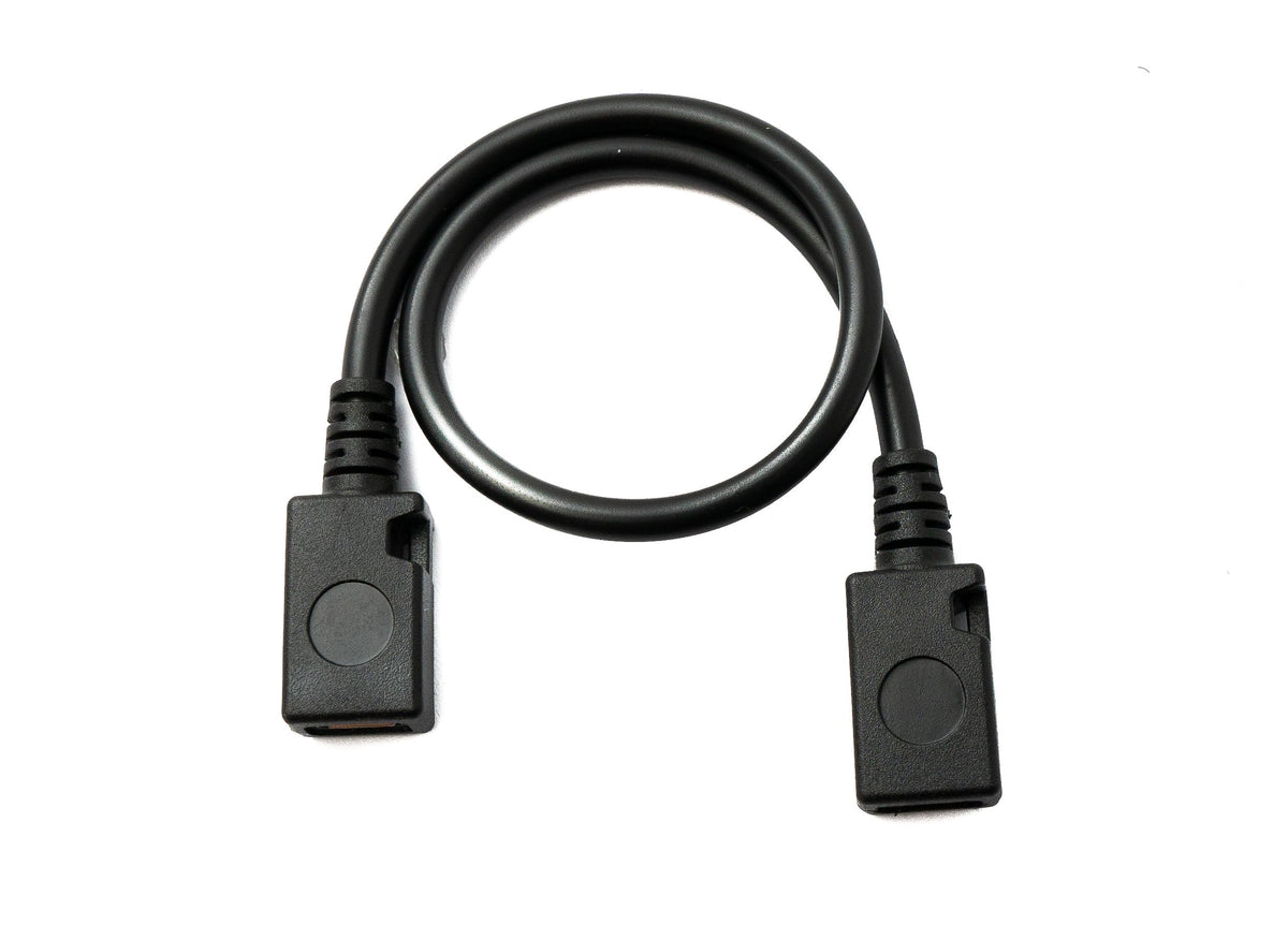 USB 2.0 Kabel 15 cm Micro B Buchse zu Buchse in Schwarz | System-S