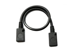 USB 2.0 Kabel 15 cm Micro B Buchse zu Buchse in Schwarz | System-S