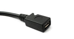 USB 2.0 Kabel 15 cm Micro B Buchse zu Buchse in Schwarz | System-S