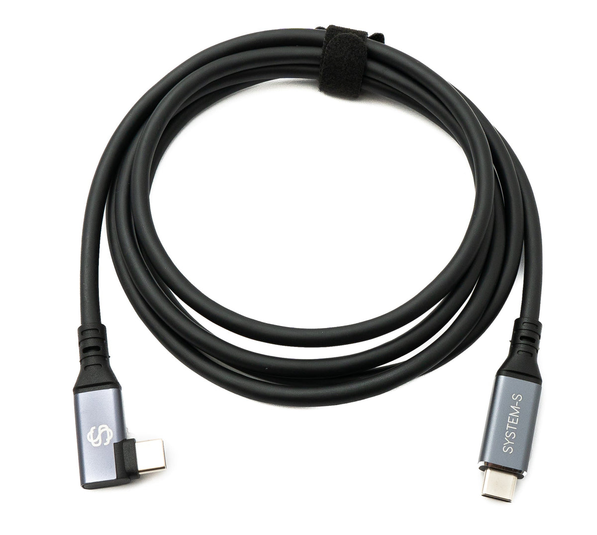 USB4 USB 150 cm Kabel Typ C Stecker zu Stecker Winkel 40 Gbit/s 240 W USB 4.0 Kabel | System-S