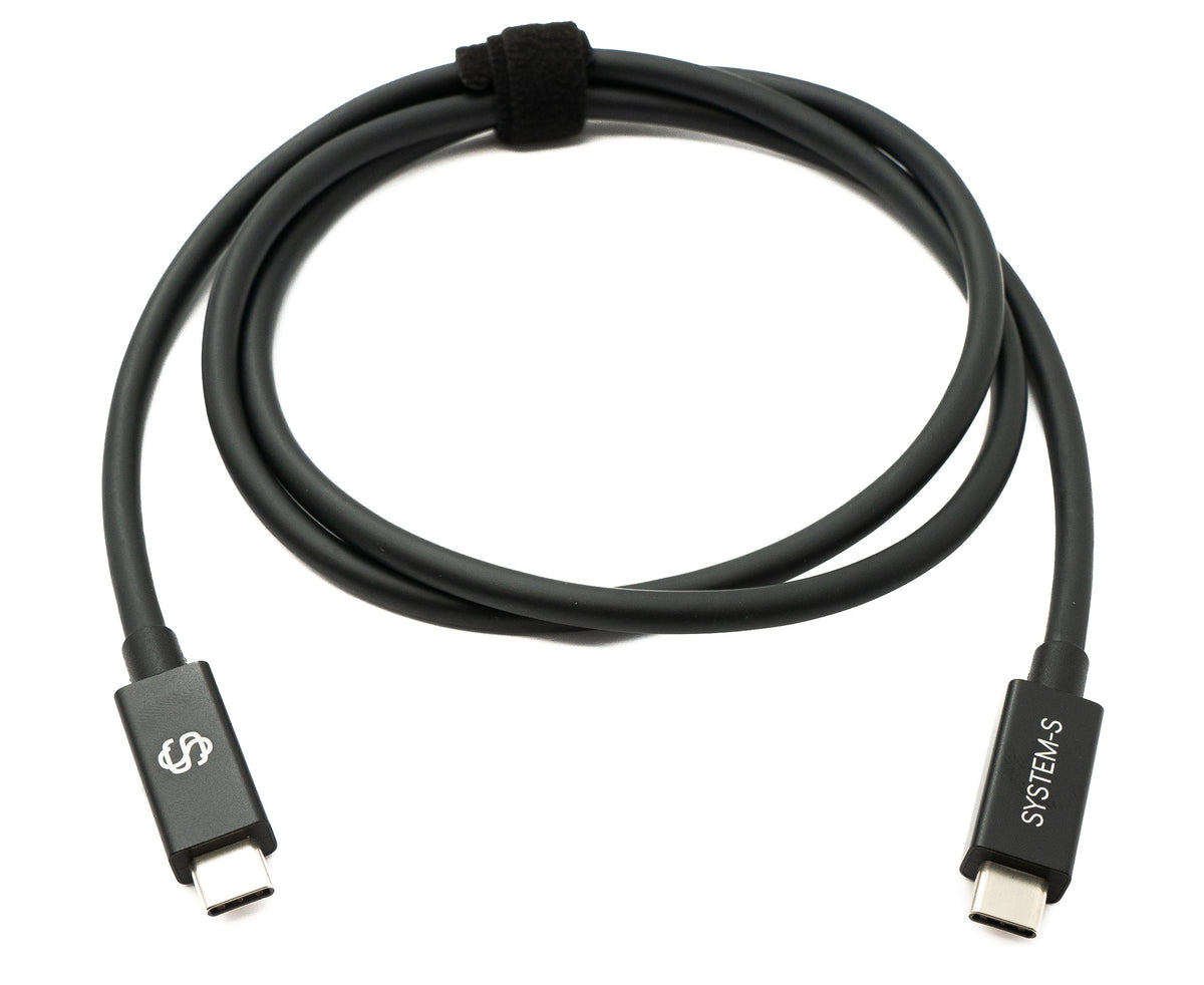 USB Thunderbolt 4 100 cm Kabel Typ C Stecker zu Stecker 40 Gbit/s 240 W Kabel Adapter | System-S