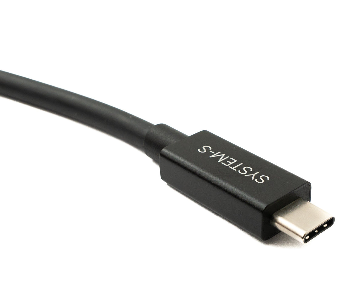 USB Thunderbolt 4 100 cm Kabel Typ C Stecker zu Stecker 40 Gbit/s 240 W Kabel Adapter | System-S