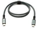 USB4 USB 80 cm Kabel Typ C Stecker zu Stecker geflochten 40 Gbit/s 240 W USB 4.0 Kabel | System-S