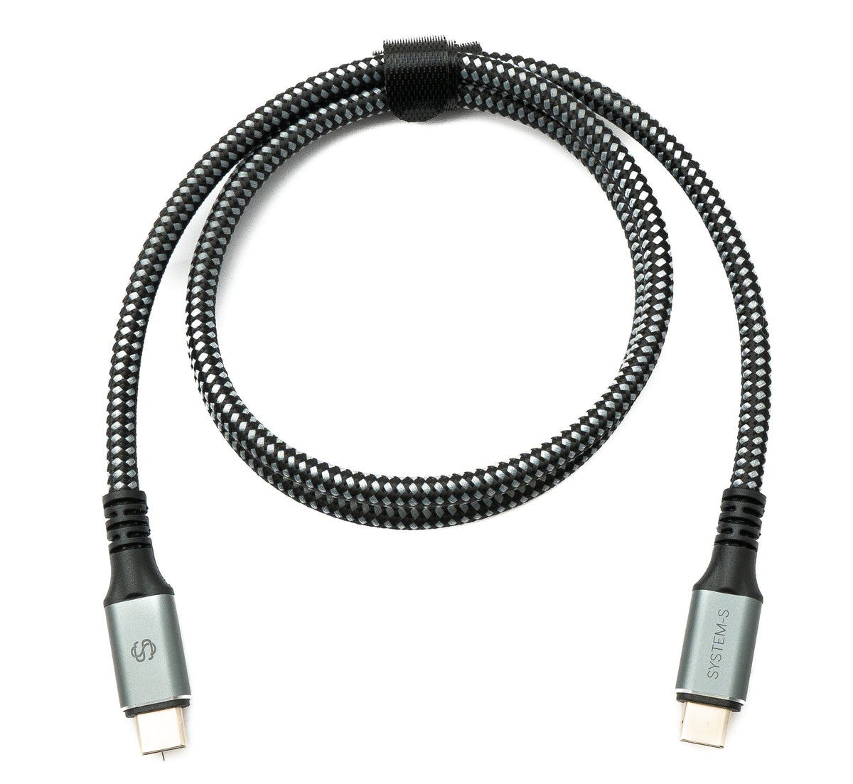 USB4 USB 80 cm Kabel Typ C Stecker zu Stecker geflochten 40 Gbit/s 240 W USB 4.0 Kabel | System-S